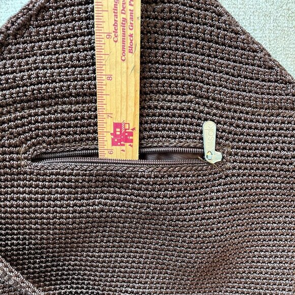 The Sak Brown Crochet Crossbody Sling Bag - Picture 10 of 13